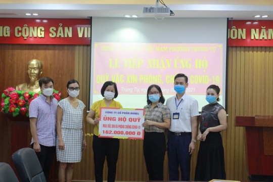 HANEL ỦNG HỘ QUỸ VẮC-XIN PHÒNG CHỐNG DỊCH COVID-19 PHƯỜNG TRUNG TỰ 